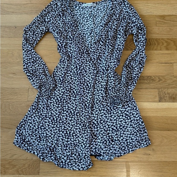 Abercrombie & Fitch Womens Wrap Dress Size XS Floral Boho Mini - Picture 3 of 12